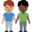 men holding hands, medium skin tone, dark skin tone